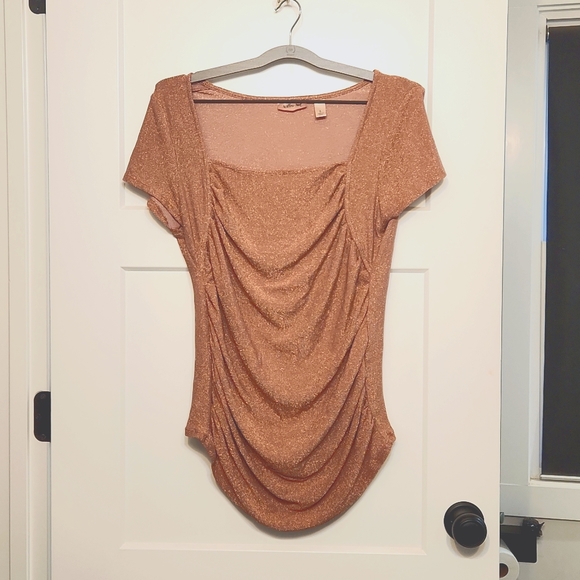 Willow & Root Pink Metallic Shirred Top - Picture 3 of 4